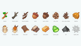 LayerLab Shop 2D icons resource set featuring various colorful, modern icon designs for digital and graphic projects.