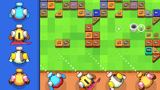 Top view of a 2D character from LAYERLAB Shop, showcasing colorful cartoon-style character design.