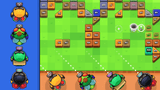 Top view of a 2D character from LAYERLAB Shop, showcasing colorful animated-style design and detailed character features.