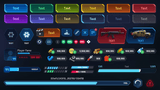 GUI Pro survival game UI kit showcasing interactive elements, player stats, and resource indicators.