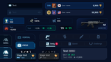GUI Pro - Survival Clean interface illustrating survival game UI kit with focus elements and weapon type details.