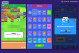Stylish vertical casual game UI interface by LAYERLAB, featuring editable Photoshop layers for portrait-based design.