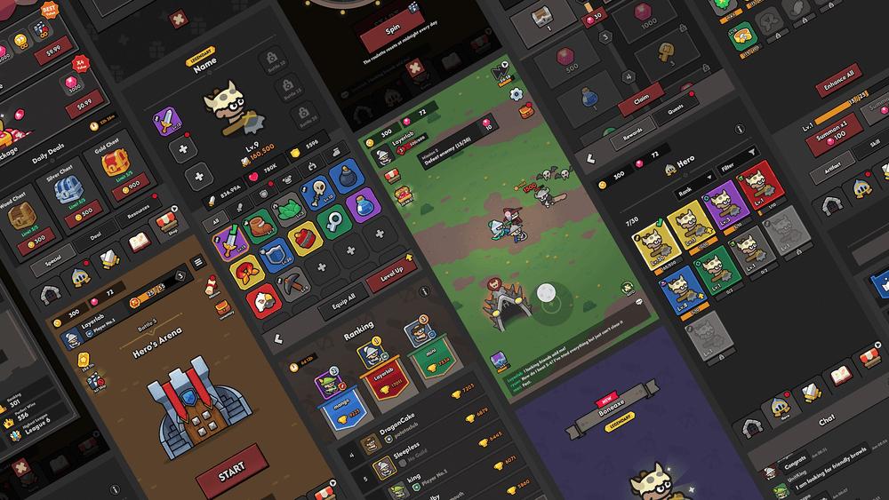 GUI Pro – Minimal Game Dark | Dark Theme Game UI Kit | LAYERLAB – Layer ...