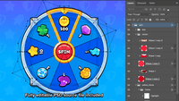 LAYERLAB Shop GUI Super Casual Roulette interface screenshot showing colorful, user-friendly design for online roulette games