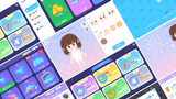 LayerLab Shop Life Game interface GUI showing colorful game elements and user options on a digital screen.