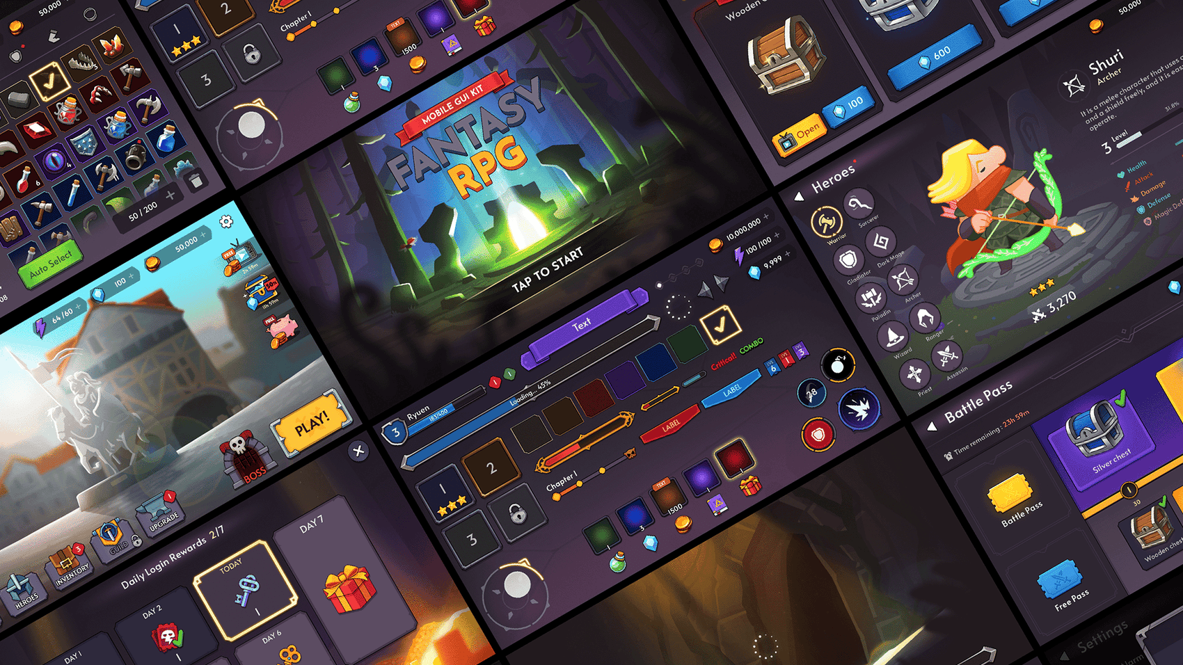GUI Pro – Fantasy RPG (+PSD) | Premium RPG UI Kit | LAYERLAB – Layer Store