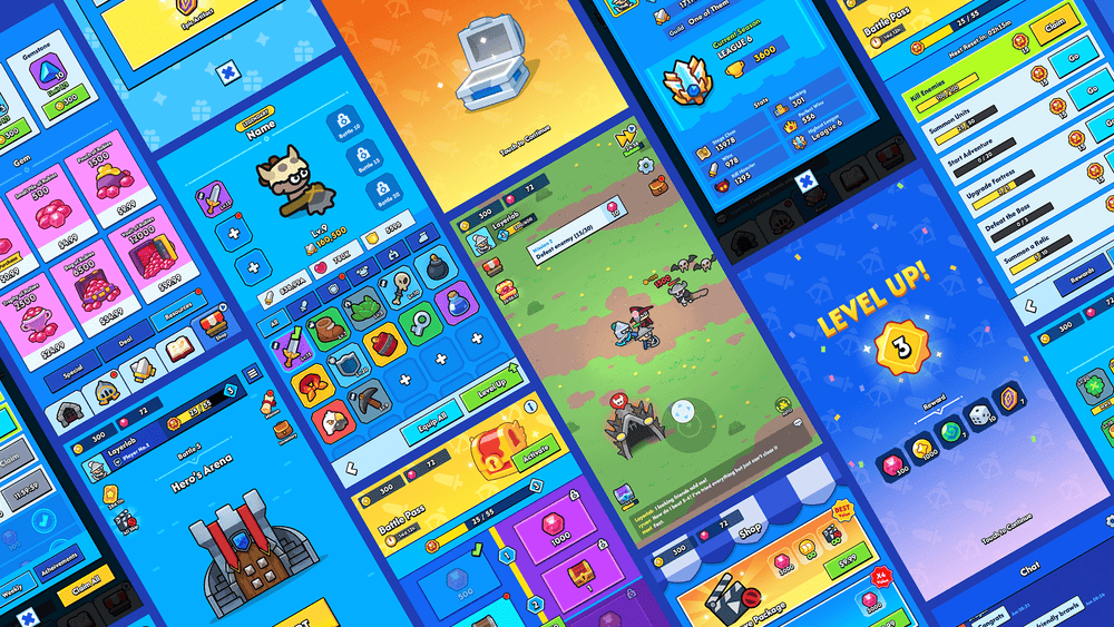 GUI Pro – Minimal Game Blue | Clean Game UI Kit | LAYERLAB – Layer Store