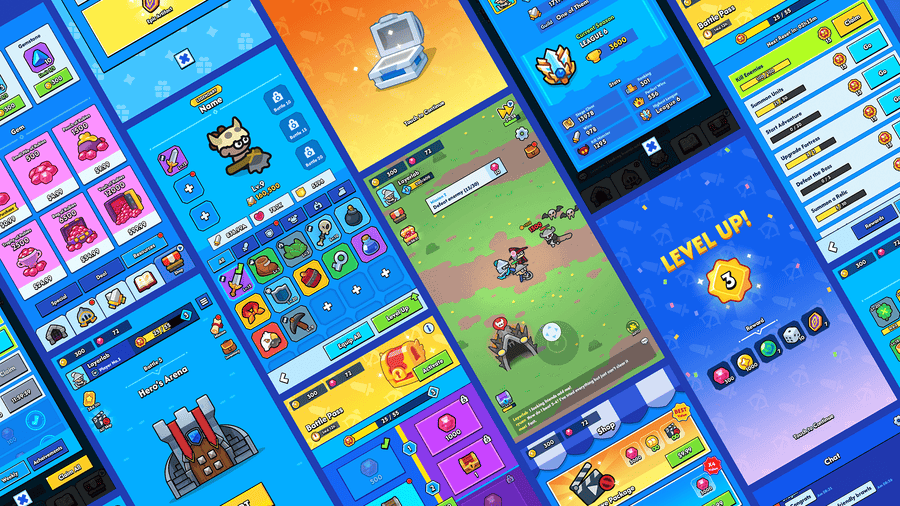 GUI Pro - Minimal Game Blue(+PSD)