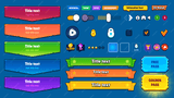 Game Title Banner and UI Elements PSD Template by LAYERLAB – logo frames and header designs