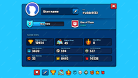 User Profile PSD Template by LAYERLAB – game player profile and avatar frame UI design