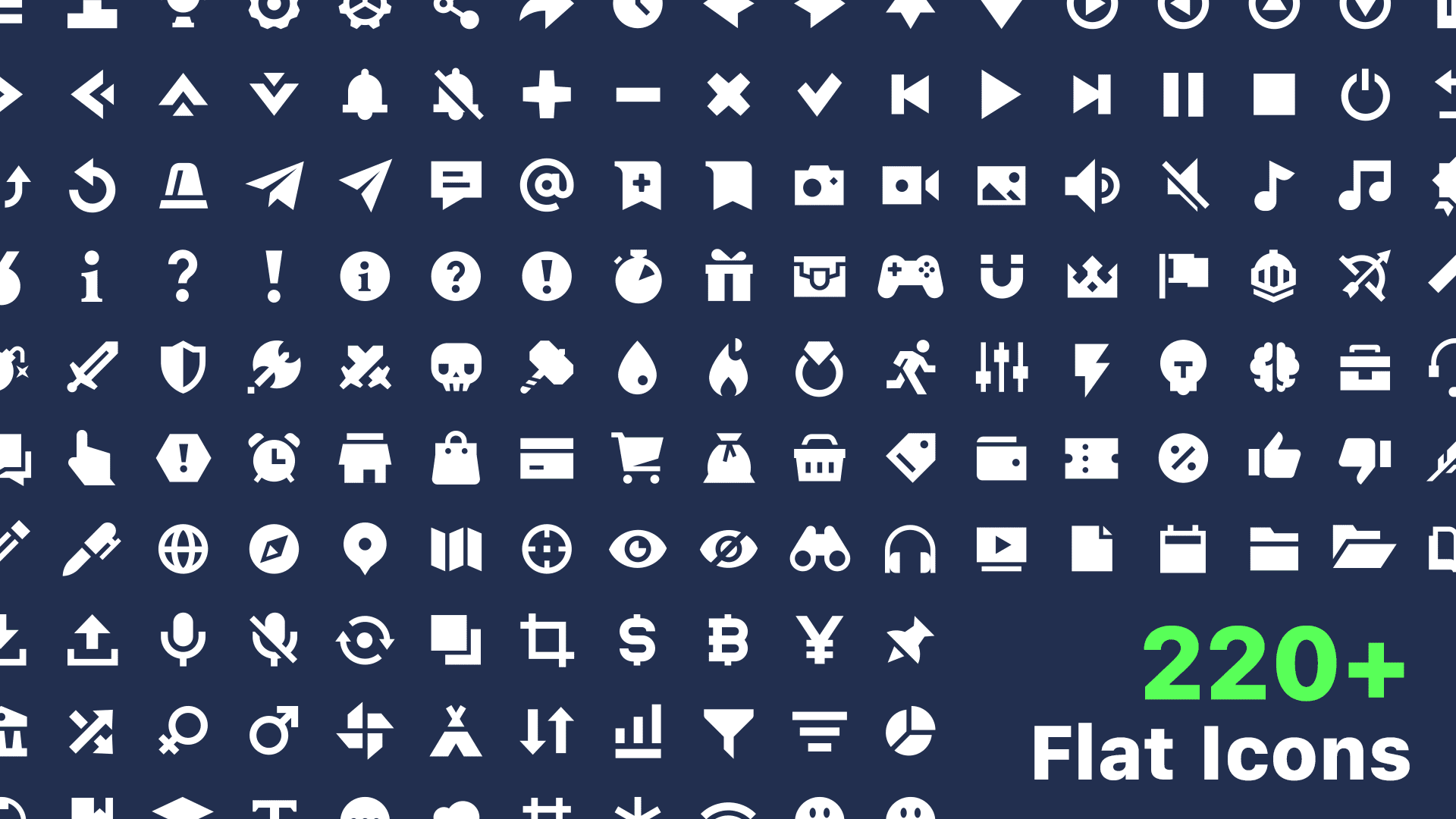 LAYERLAB free Picto Icon Pack 01 preview featuring 220+ pictogram icons for game UI