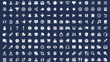 Flat style game UI pictogram icon set by LAYERLAB optimized for buttons and HUD