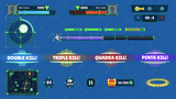 In-game play UI components – health bars, score display and action buttons PSD template
