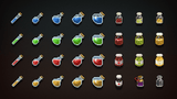 2D pixel RPG icon from LAYERLAB Shop featuring a classic pixel art design for role-playing game themes.