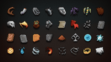 2D pixel RPG icon featuring colorful fantasy character design, ideal for gaming and app interface projects.