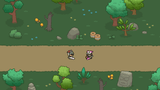 2D minimal environment prop featuring deep forest scene from LAYERLAB Shop, with lush trees and natural landscape elements.