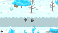 2D Minimal Environment 2 prop by LAYERLAB Shop featuring a stylized icy landscape with snow and ice formations.