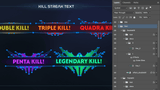 Sci-Fi kill streak text interface graphic by LAYERLAB Shop, featuring futuristic design elements and vibrant sci-fi style.