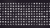 Screenshot of LAYERLAB Shop's 2D Icons Picto Pack showcasing a variety of colorful, flat icon illustrations for digital design.