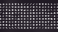 Screenshot of LAYERLAB Shop's 2D Icons Picto Pack showcasing a variety of colorful, flat icon illustrations for digital design.