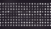 Collection of 2D icons from LAYERLAB Shop Picto Pack, featuring various simple, colorful graphic symbols on a white background.