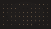 Screenshot of LAYERLAB Shop 2D Icons Picto Pack showing various colorful 2D icons for digital projects.