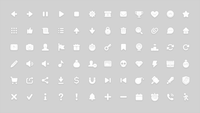 Screenshot of Layerlab Shop's 2D Picto Pack icons, featuring a variety of colorful, flat design icons for digital projects.
