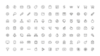 LayerLab Shop 2D icons Picto Pack, collection of colorful vector icons displayed on screen for digital design use.
