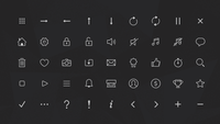 Set of 2D icon images from the Picto Pack by LAYERLAB Shop, featuring colorful, flat design icons for various uses.