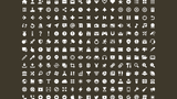 Collection of 2D icons from the Picto Pack by LAYERLAB Shop, featuring various simple and modern pictogram designs.
