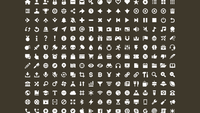Collection of 2D icons from the Picto Pack by LAYERLAB Shop, featuring various simple and modern pictogram designs.