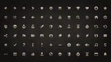 Screenshot of LAYERLAB Shop 2D Icons Picto Pack showing various colorful vector icons on a digital interface.