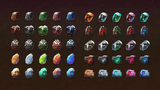 LayerLab Shop 2D fantasy ore icon showing a shimmering, colorful mineral with detailed pixel art style for game design.