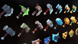 3D casual weapon icon from LAYERLAB Shop, featuring a modern, stylized gun design on a screen display.