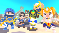 3D hero character from LAYERLAB's Core Vol.1 collection, detailed design with vibrant costume and dynamic pose.