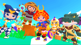 Screenshot of 3D Hero Core Vol.3 characters from LAYERLAB Shop, showcasing detailed 3D character models with vibrant textures.