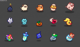 LayerLab 2D Character Pet Pack preview image showing various pet characters for game projects