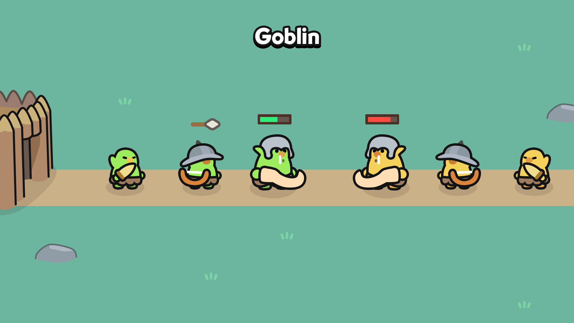 Free casual 2D monster character assets by LayerLab for game development, PSD and PNG included (Goblin)