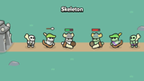 Free casual 2D monster character assets by LayerLab for game development, PSD and PNG included (Skeleton)