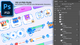 Simple casual GUI interface design by LAYERLAB Shop, featuring clean layout and user-friendly elements in a PSD file.