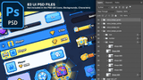 LayerLab Shop GUI Pro Super Casual interface preview in PSD format, featuring modern, casual design elements for digital projects.