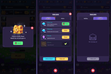 Fantasy hero interface design from GUI Pro by LAYERLAB Shop, featuring vibrant fantasy-themed UI elements and detailed icons.