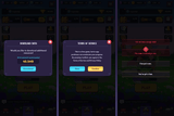 Fantasy hero interface design for GUI Pro by LAYERLAB Shop, featuring detailed fantasy-themed artwork in a user interface layout.