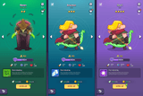 Fantasy hero interface design for GUI Pro by LAYERLAB Shop, featuring vibrant fantasy-themed graphics and detailed UI elements.